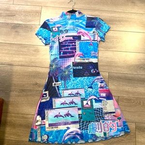 I’m selling a mesh dress. It’s a size small but it stretched so could be a mediu